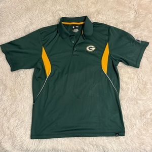 NFL GREEN BAY PACKERS SHORT SLEEVE POLO SHIRT MENS LARGE NFL TEAM APPAREL